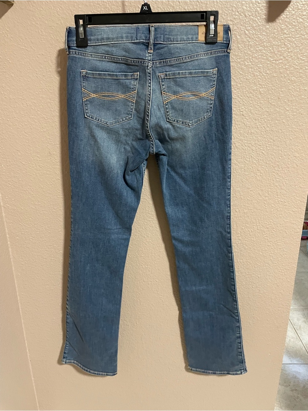 abercrombie kids Light and Medium Blue Boot Jeans